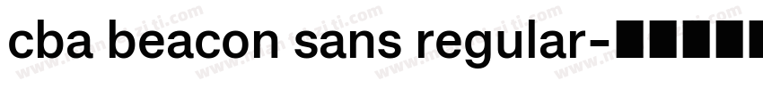 cba beacon sans regular字体转换